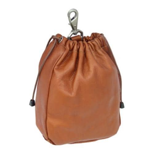 Piel Leather Large Drawstring Pouch 2140 Saddle Leather