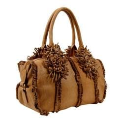 Women's Roxbury by Nicole Lee Jory Flower Tassel Boston Bag Tan Roxbury by Nicole Lee Leather Bags