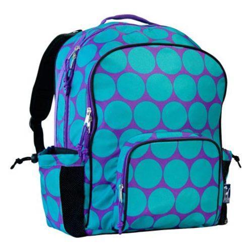 Womens Wildkin Macropak Backpack Big Dots Aqua