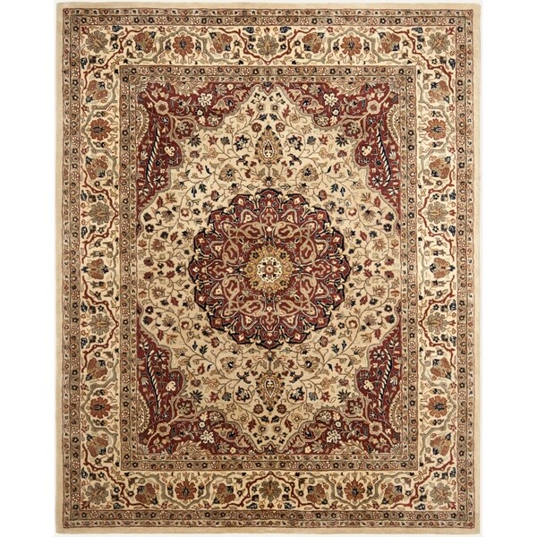 Safavieh Handmade Persian Legend Ivory/ Rust Wool Rug - 7'6 x 9'6