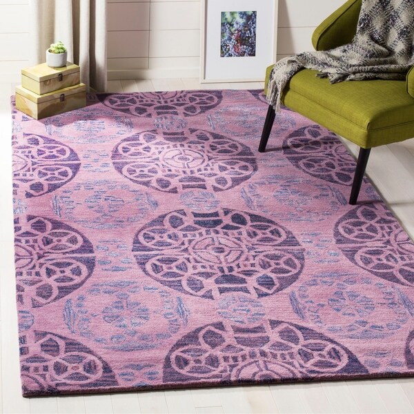 Safavieh Handmade Wyndham Purple Wool Rug - 8'9 x 12'