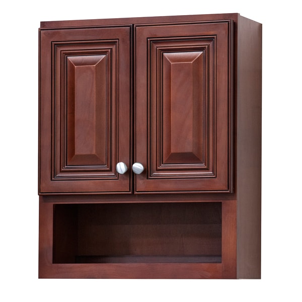 shop grand reserve cherry bathroom wall cabinet - free shipping