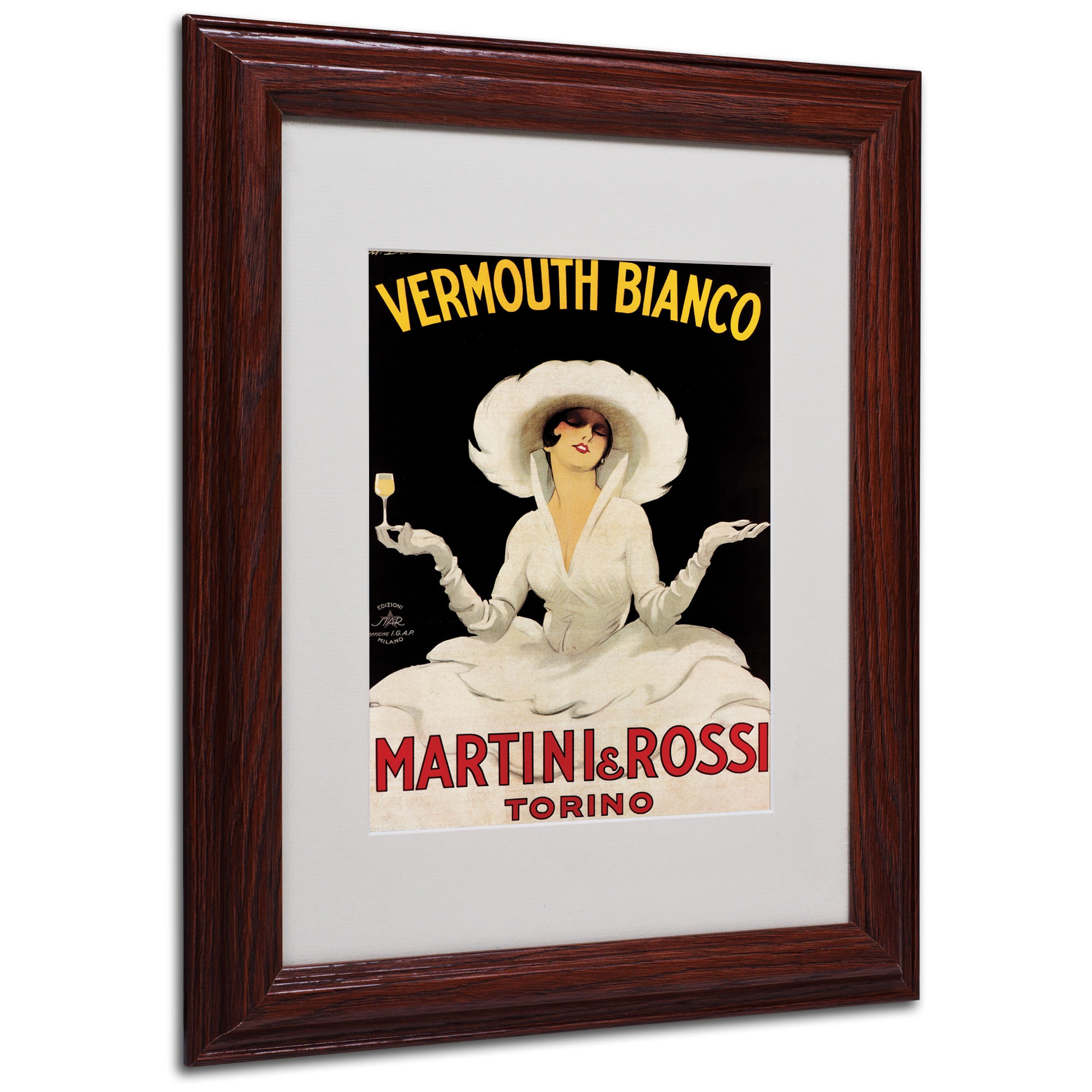 Marcello Dudovich 'Vermouth Bianco Martini & Rossi' Framed Matted