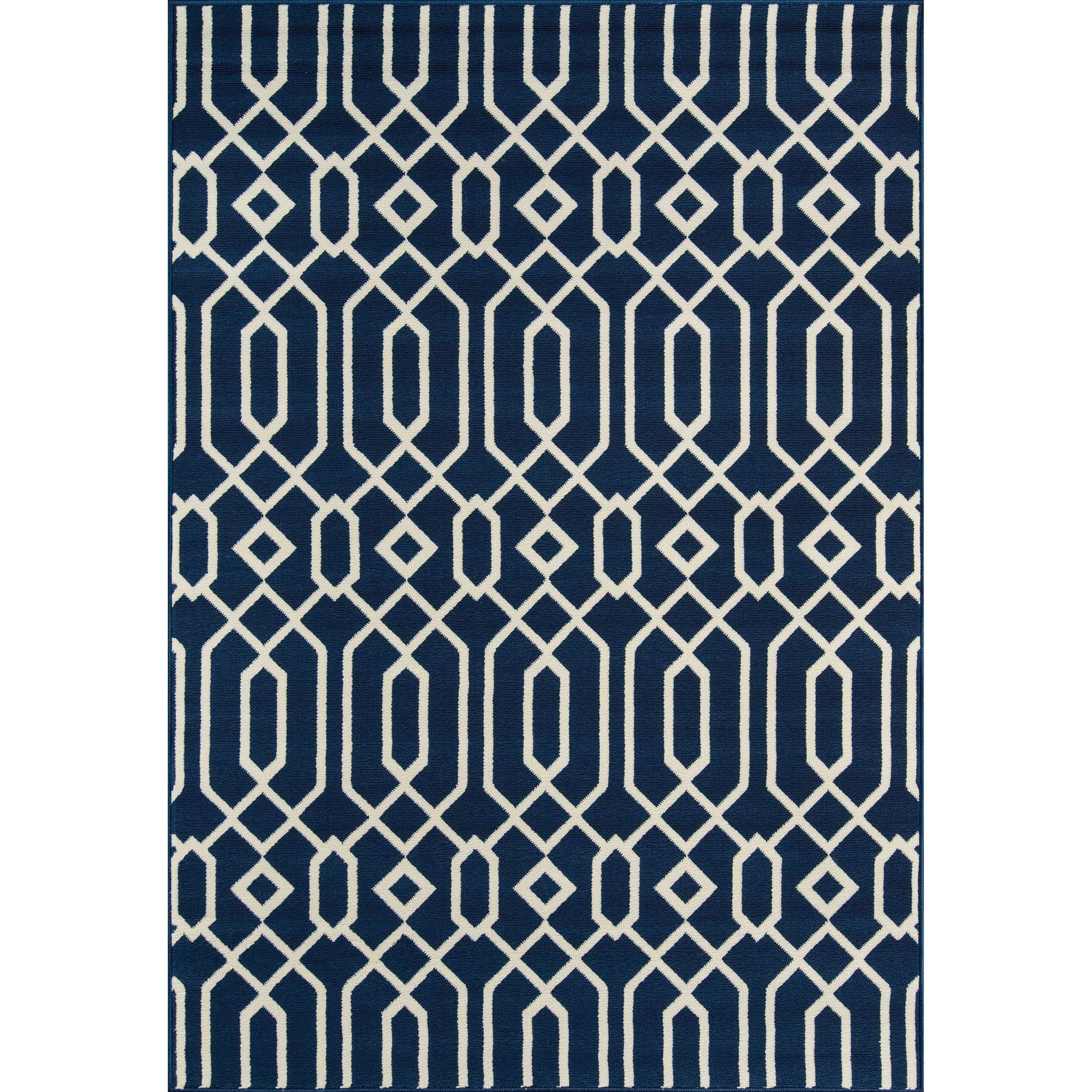 Links Navy Indoor/ Outdoor Rug (67 X 96)