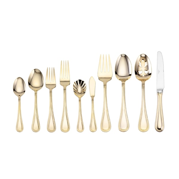 Shop Wallace 65piece Goldplated Stainless Steel Flatware Set Free