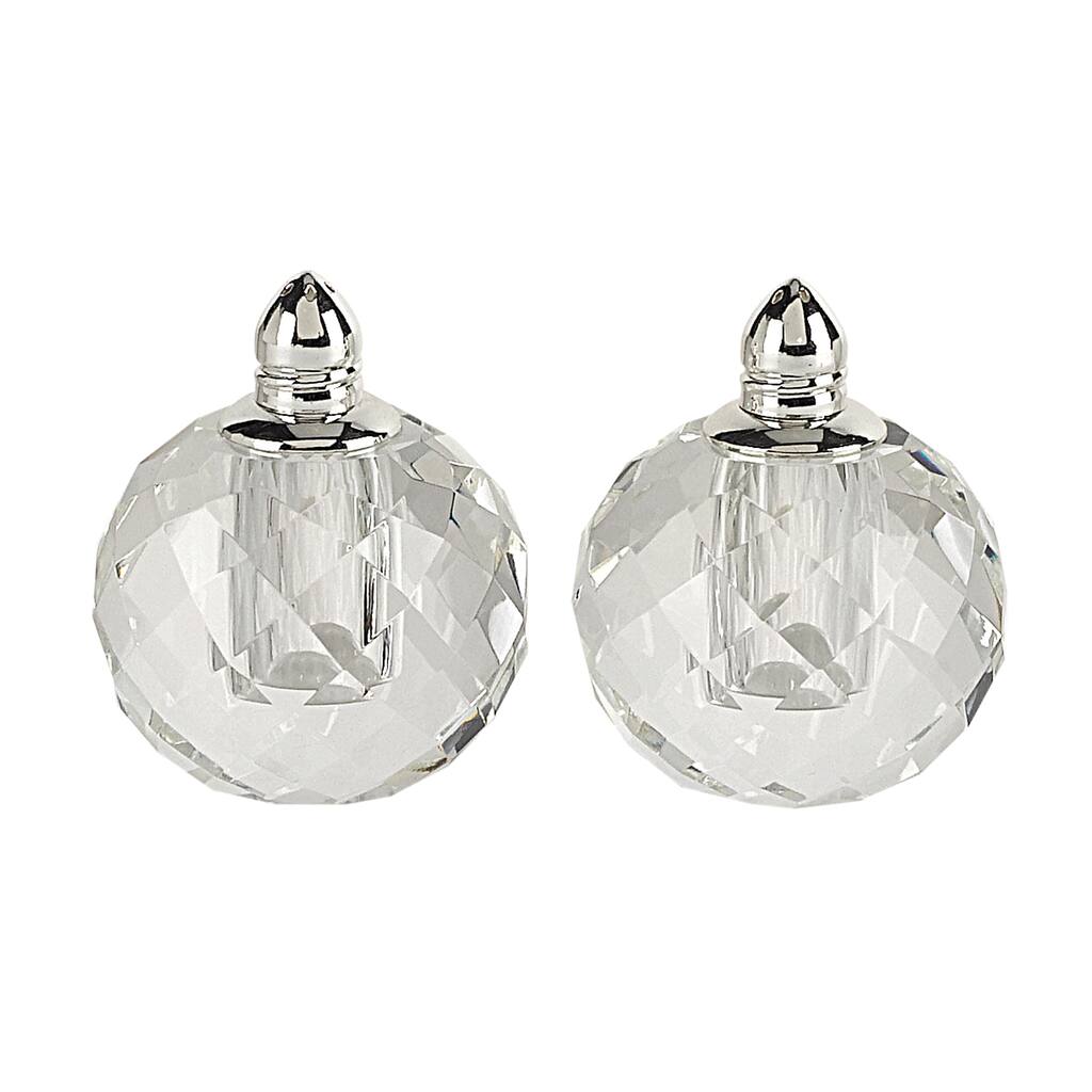 Hand-made Zendra Cut Crystal Salt and Pepper Set