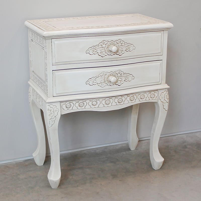 Windsor Carved 2-Drawer End Table