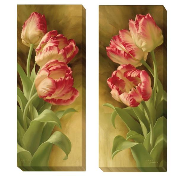 Igor Levashov 'Spring's Parrot Tulips I and II' 2-piece Canvas Art Set ...