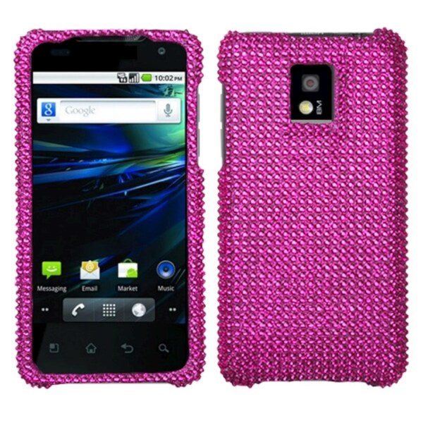 INSTEN Hot Pink Diamante Phone Case Cover for LG P999 G2X   15431149