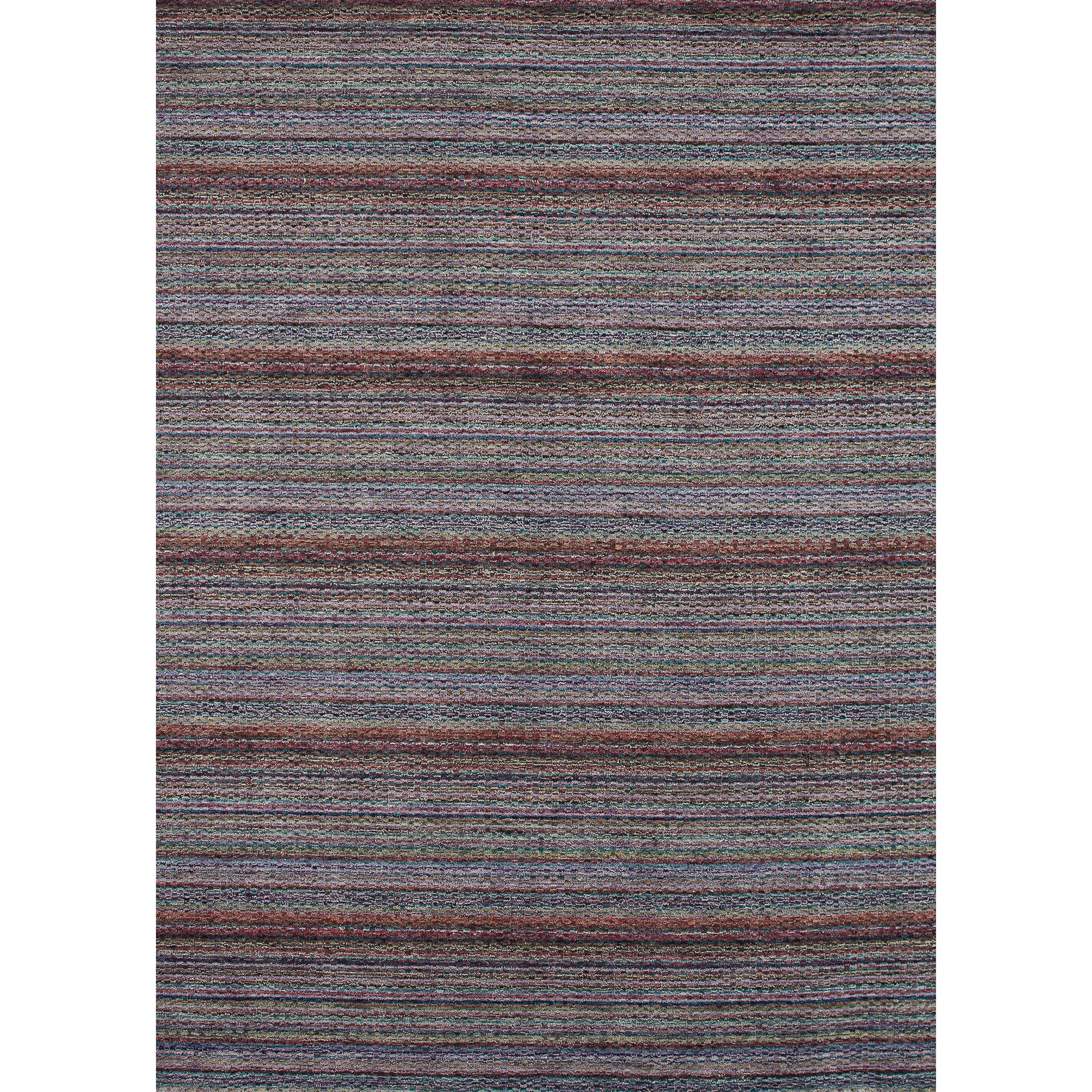 Hand loomed Aria Elderberry Wool Rug (50 X 76)