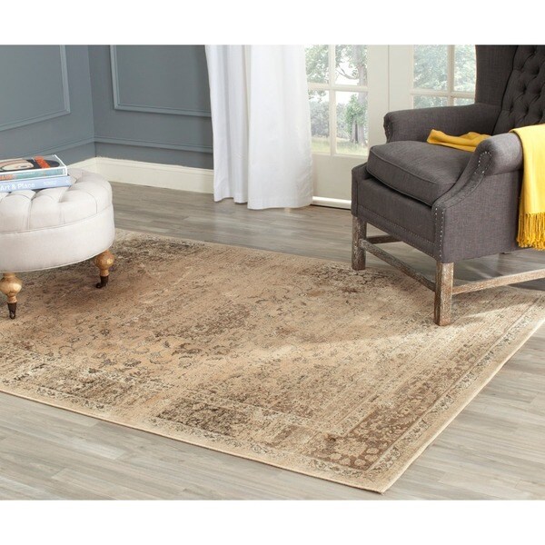Safavieh Vintage Oriental Warm Beige Distressed Silky Viscose Rug - 8'10 x 12'2