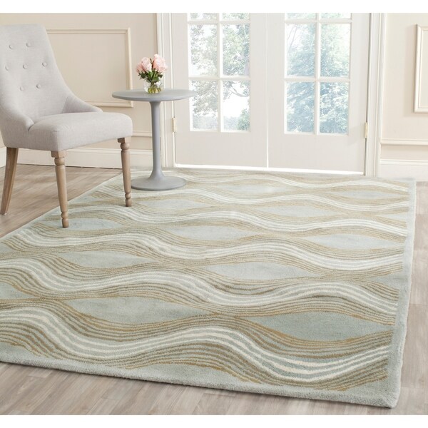 Safavieh Handmade Wyndham Blue Wool Rug - 10' x 14'