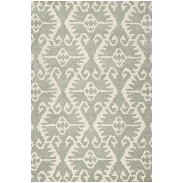 Safavieh Handmade Wyndham Grey/ Ivory Wool Rug - 8'9 x 12'