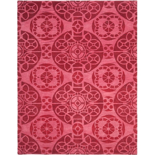 Safavieh Handmade Wyndham Red Wool Rug - 8'-9" x 12'