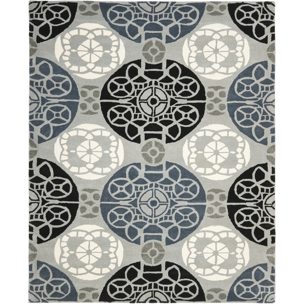 Safavieh Handmade Wyndham Grey/ Black Wool Rug - 8'9 x 12'