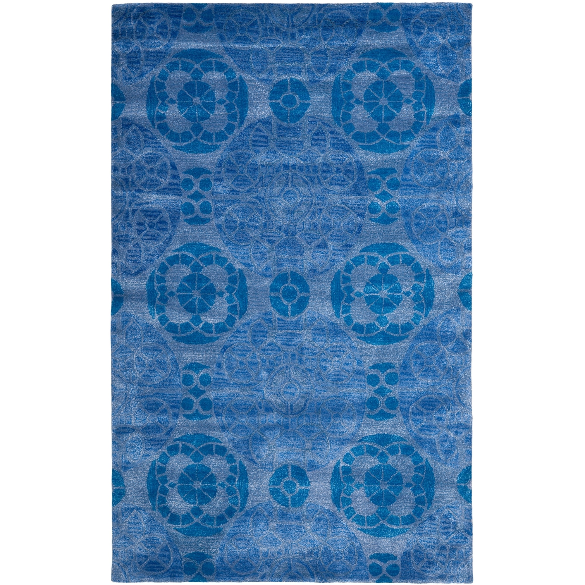 Safavieh Handmade Wyndham Blue Wool Area Rug (89 X 12)