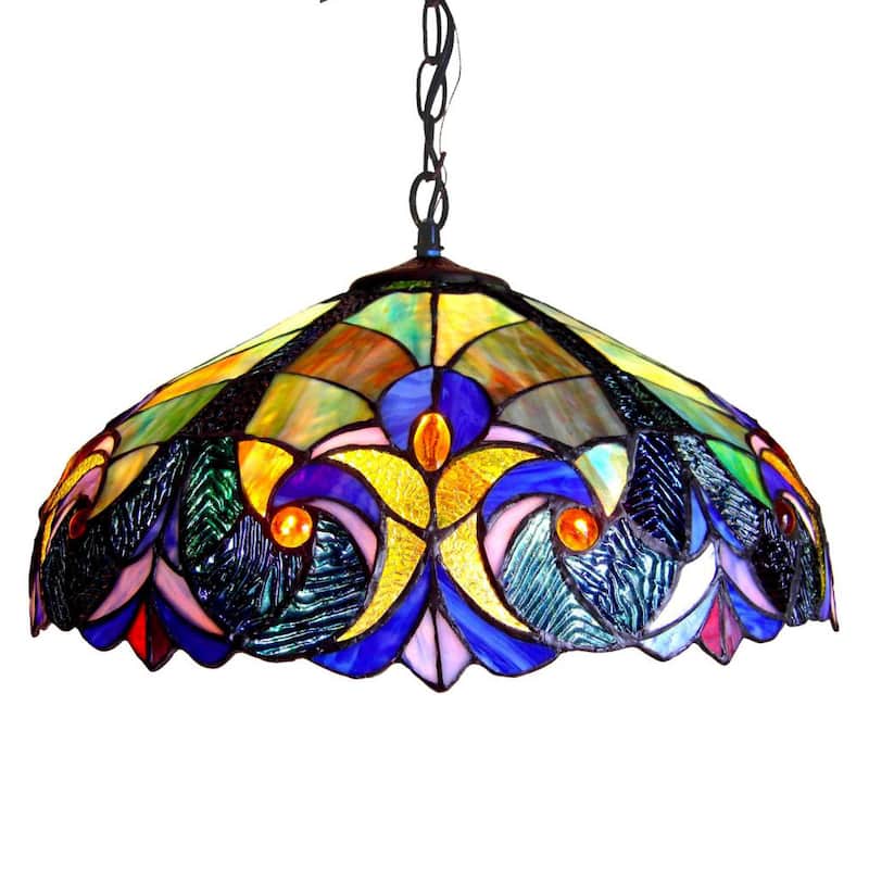 Tiffany Style Victorian Design 2-light Pendant