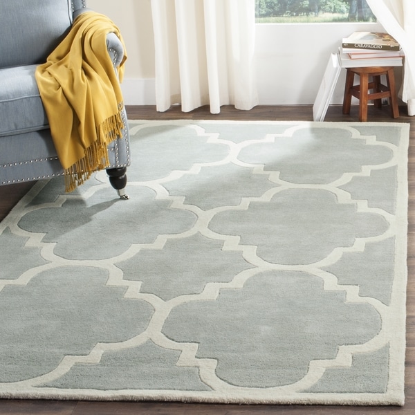 Safavieh Handmade Moroccan Grey Wool Rug with Cotton Canvas Backing (6' x 9') - 6' x 9'