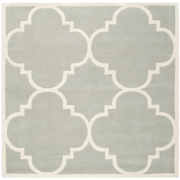 Safavieh Handmade Moroccan Dense Grey Wool Rug (8'9" Square)
