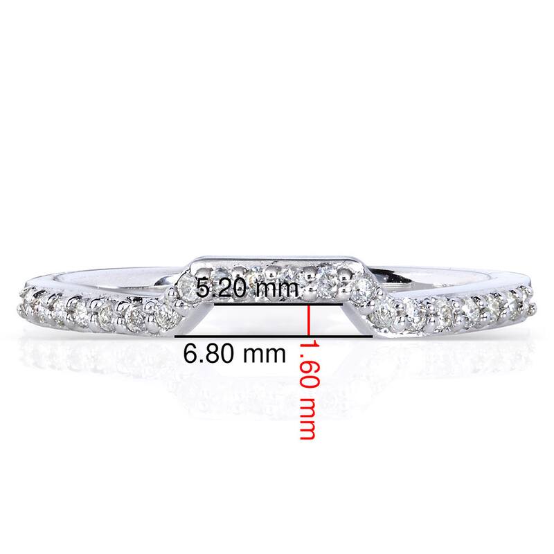 Annello by Kobelli 14k Gold 1/6 ct TDW Women's Contoured Diamond Wedding Band (G-H, I1-I2