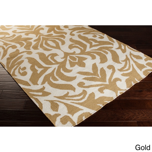 Hand woven Market Place Contemporary Damask Rug (5 x 8)