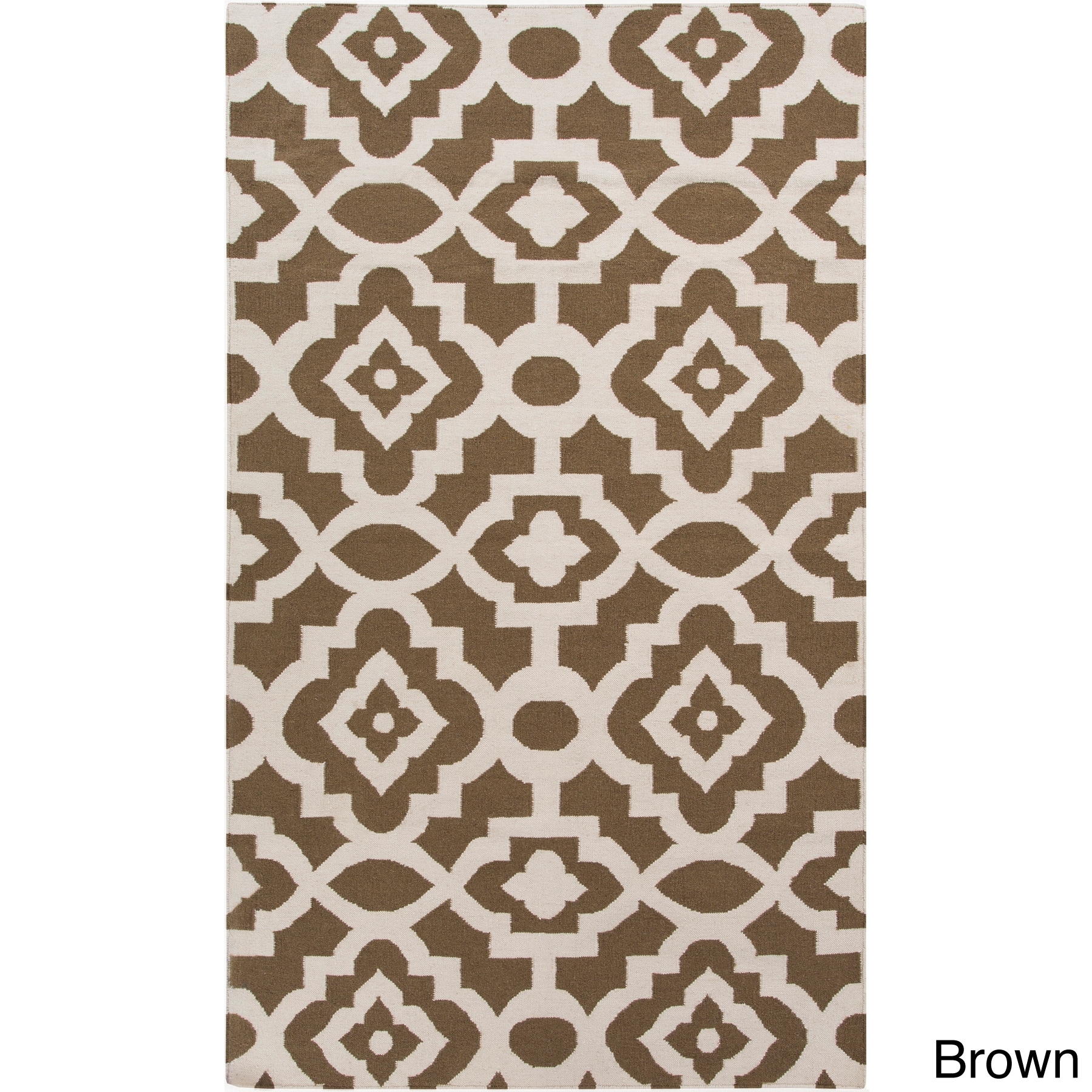 Hand woven Market Place Contemporary Lattice Print Rug (5 X 8)