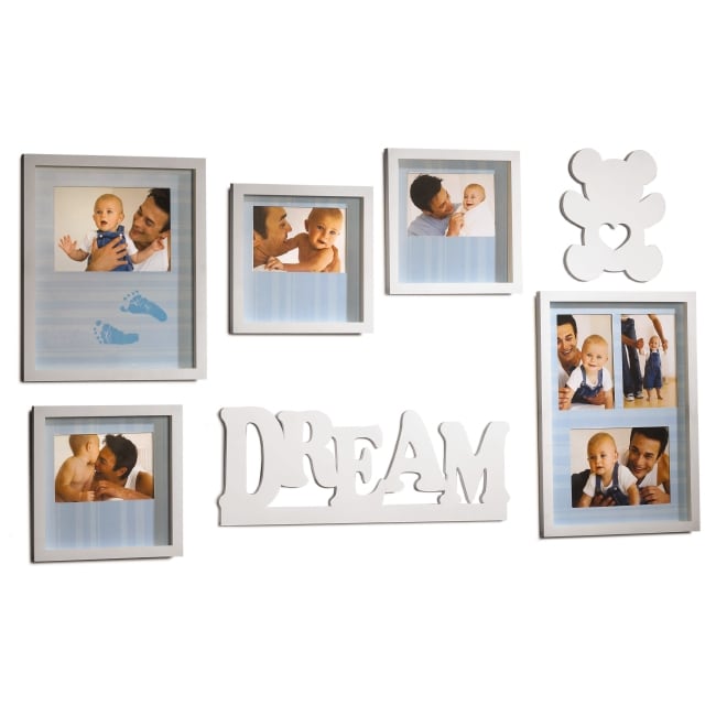 Mellannco 7 piece Baby Dream Wall Photo Frame Set