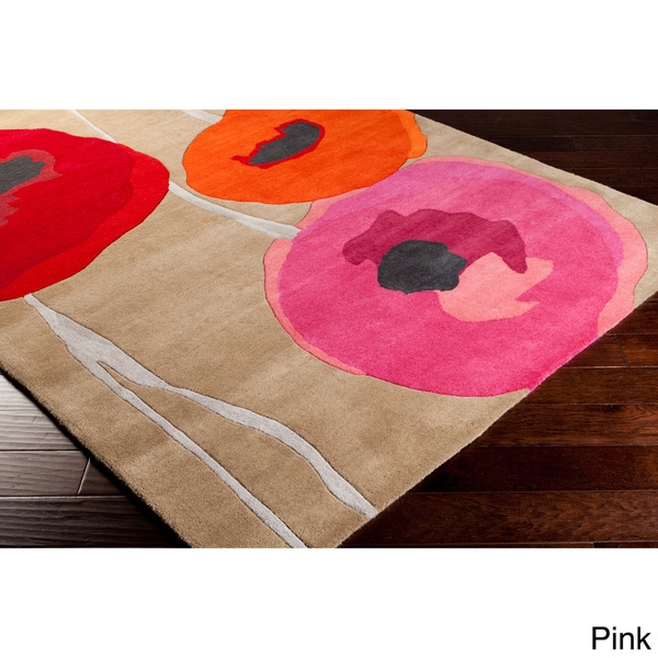 Hand-tufted Floral Area Rug - 5' x 8'