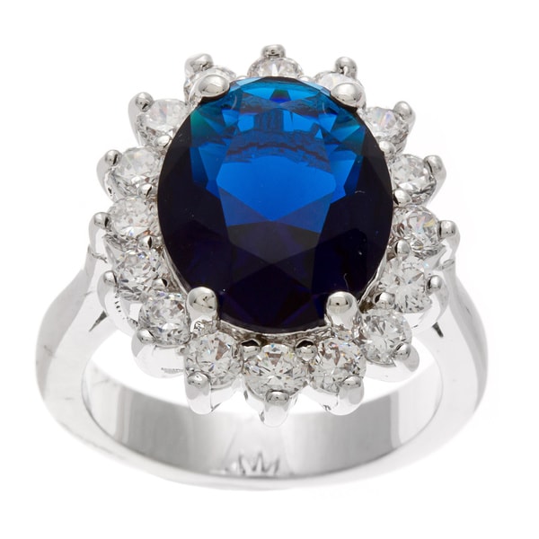 Blue Cubic Zirconia Cat Ring Blue Cubic Zirconia Cat Ring