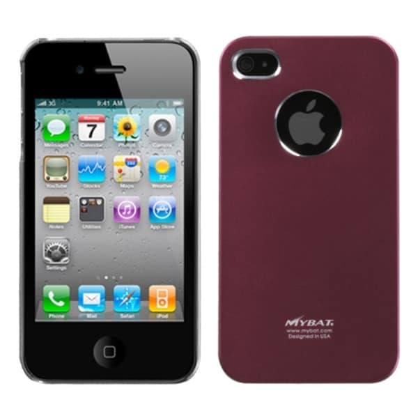 INSTEN Red Cosmo Back Phone Case Cover for Apple iPhone 4S/ 4