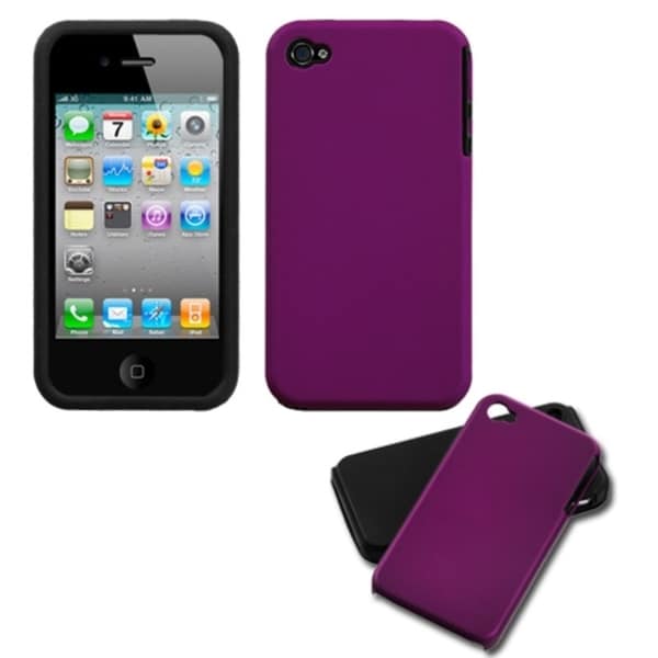 INSTEN Purple Fusion Phone Case Cover for Apple iPhone 4S/ 4