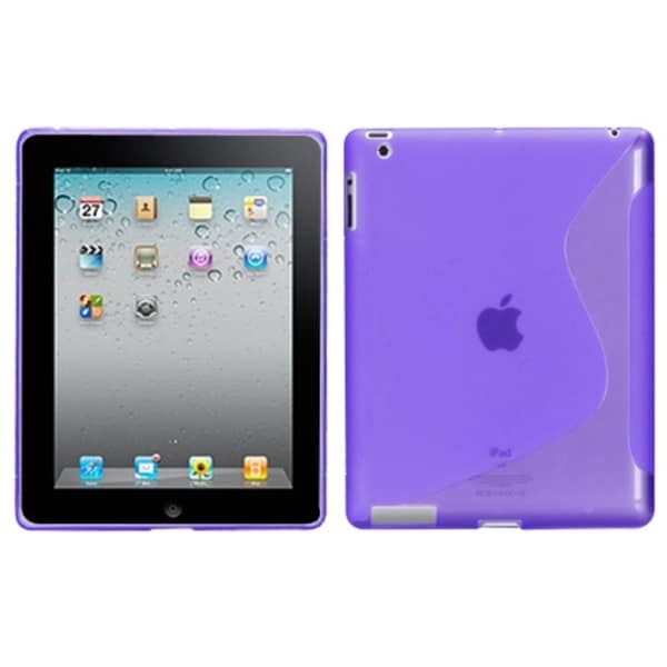 INSTEN Purple S shape Tablet Case Cover for Apple iPad 4   15436843