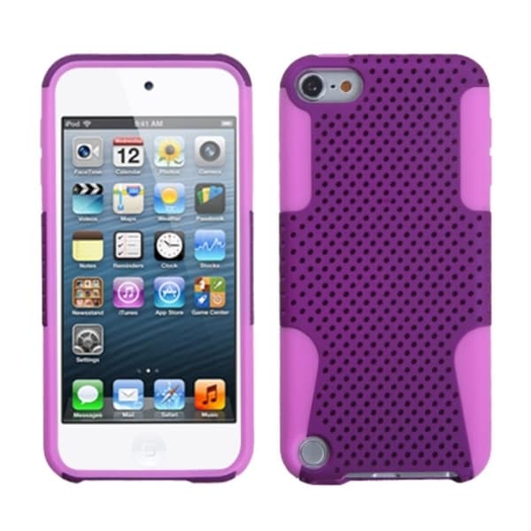 Insten Purple/ Pink Mesh Astronoot Hard PC/ Silicone Hybrid Rubberized Matte Case Cover For Apple iPod Touch 5th/ 6th Gen. Opens flyout.