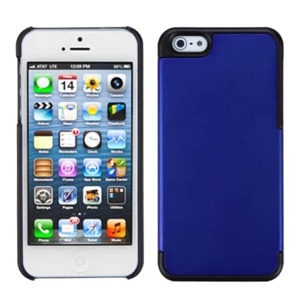 INSTEN Dark Blue/ Black MyDual Protector Phone Case for Apple iPhone 5