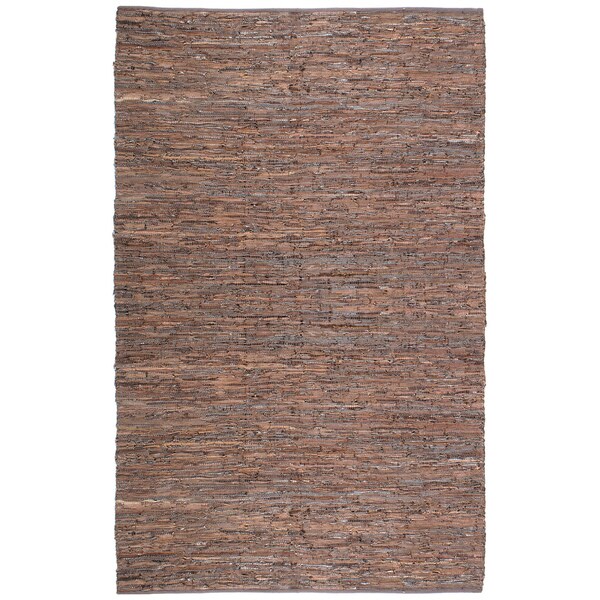 Hand-woven Matador Brown Leather Rug (10' x 14') - 10' x 14'