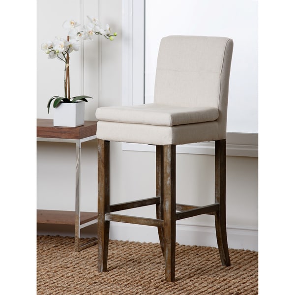 Shop Abbyson Colin Linen Bar Stool - Free Shipping Today - Overstock