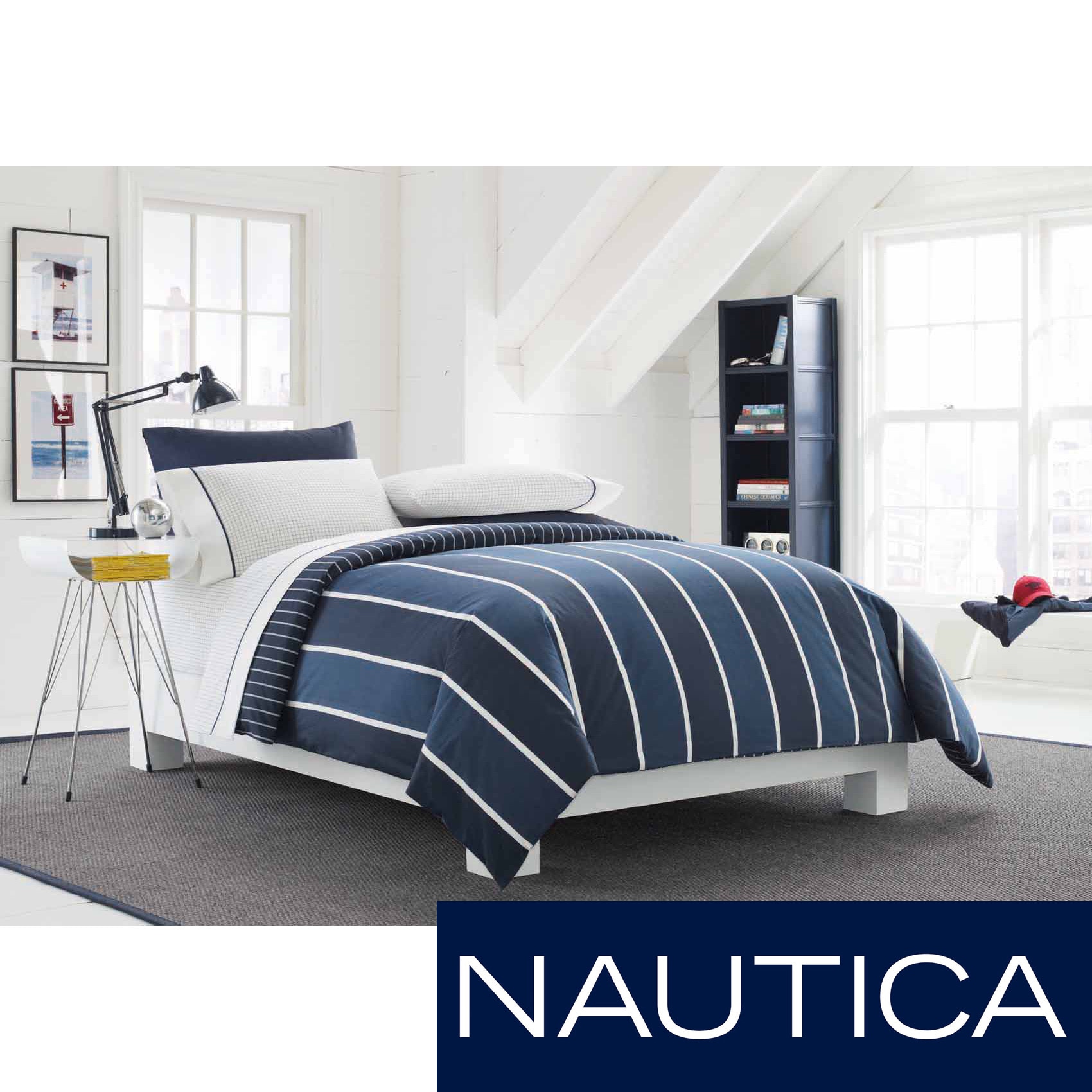 Nautica Knots Bay Cotton Reversible 5 piece Bed In A Bag With Sheet Set