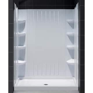 32 X 60 Shower Stalls Kits Online At Our Dreamline Slimline 32 In By 60 Single Threshold Shower Base And Qwall