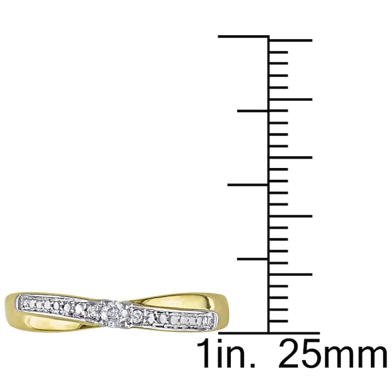 Miadora 10k Yellow Gold Diamond Promise Ring