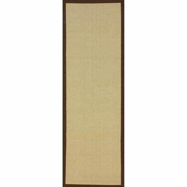 nuLOOM Handmade Alexa Natural Fiber Cotton Border Jute Runner (26 x 8