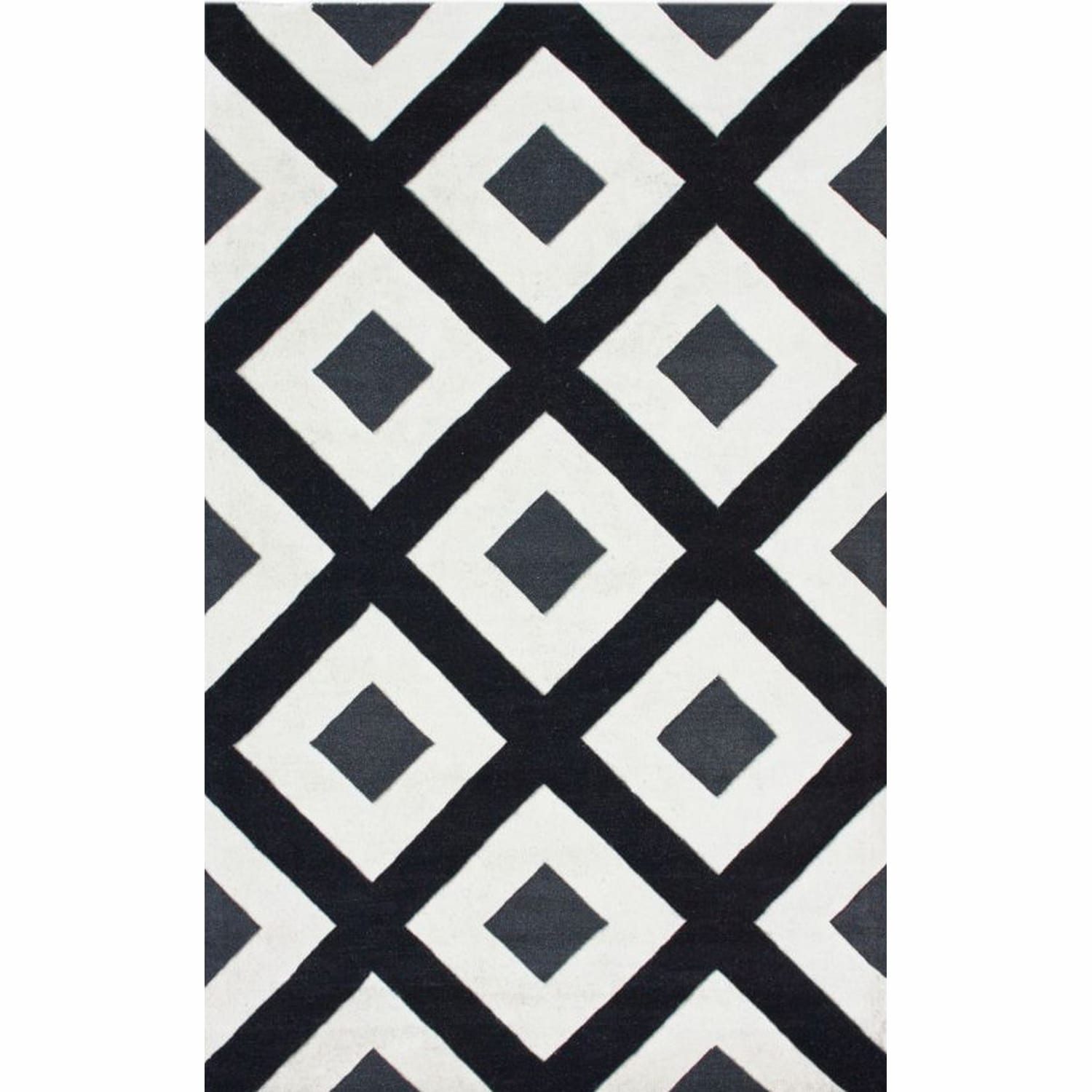 Nuloom Handmade Black Diamond New Zealand Wool Rug (3 X 5)