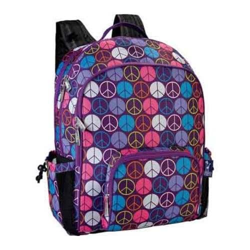 Girls Wildkin Macropak Backpack Peace Signs