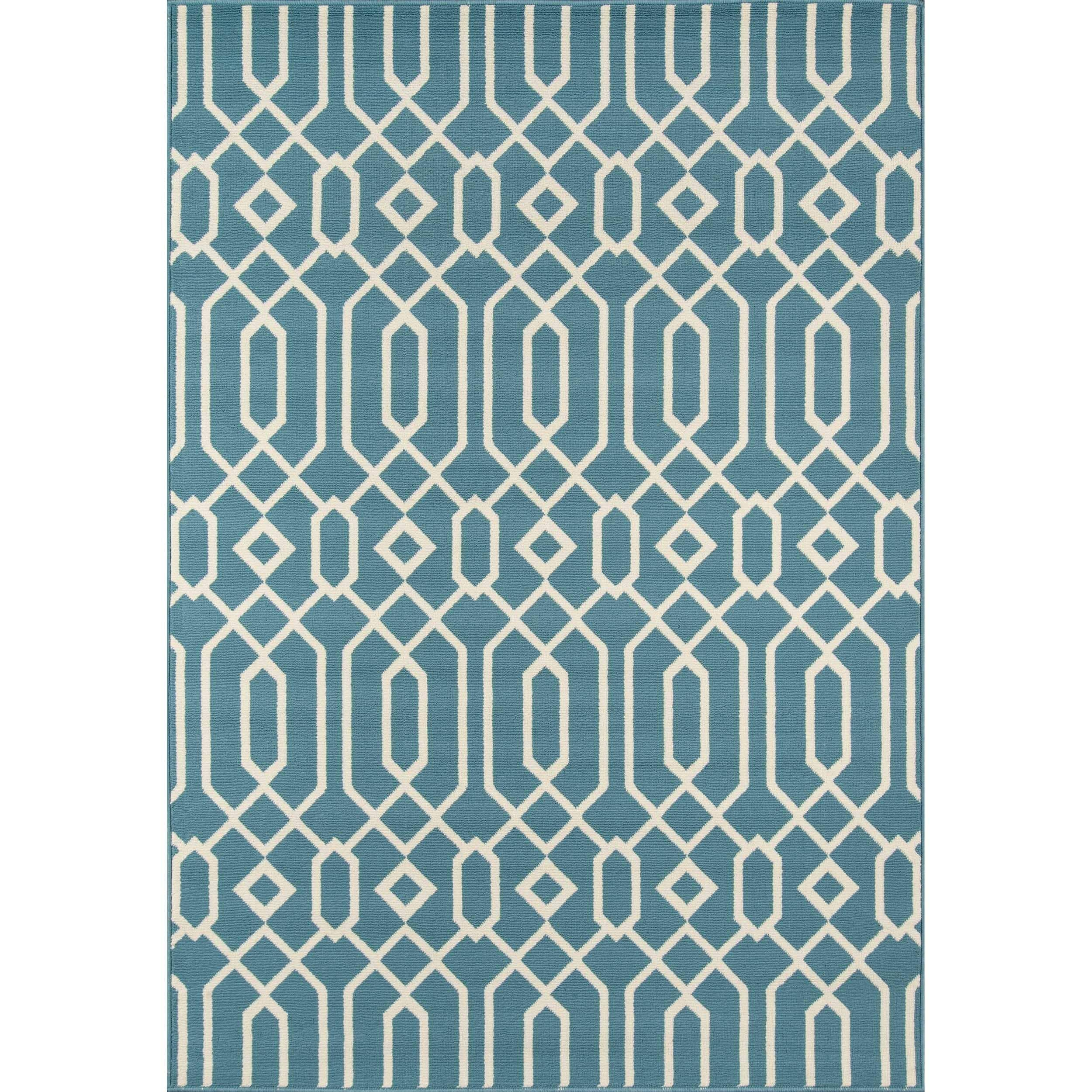 Indoor/outdoor Blue Links Area Rug (67 X 96)