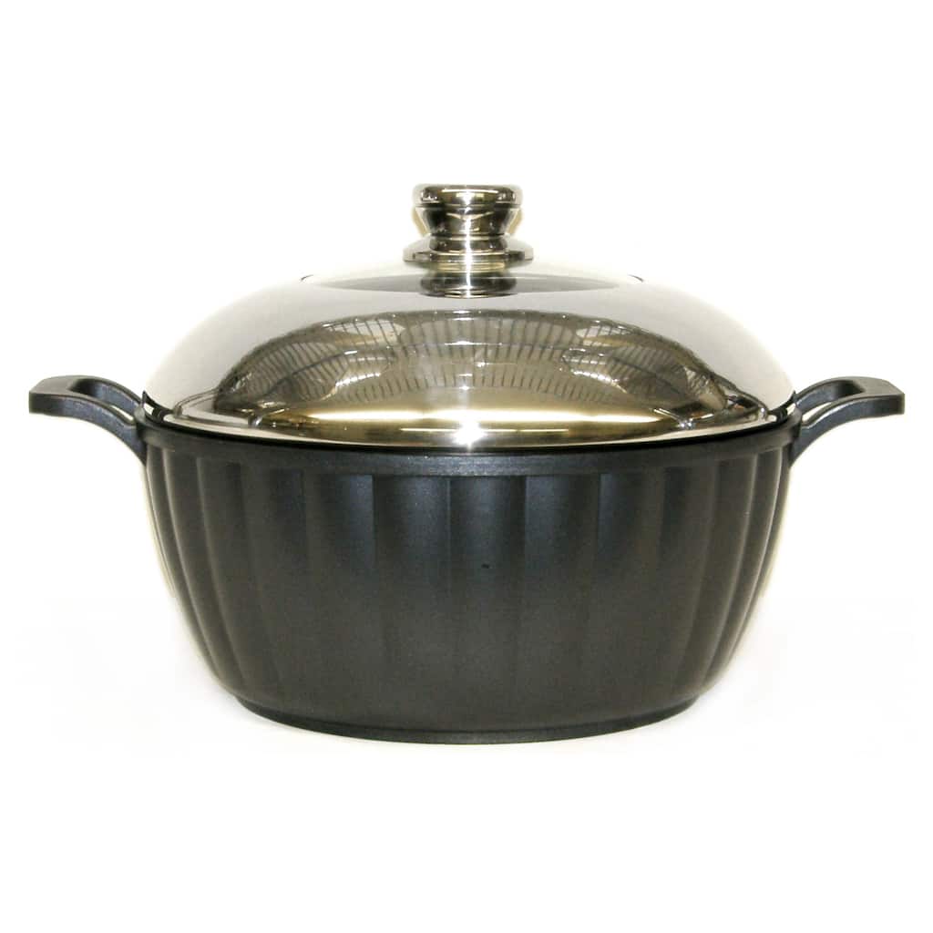 Mega Cook Cast Aluminum Stock Pot with Domed Lid