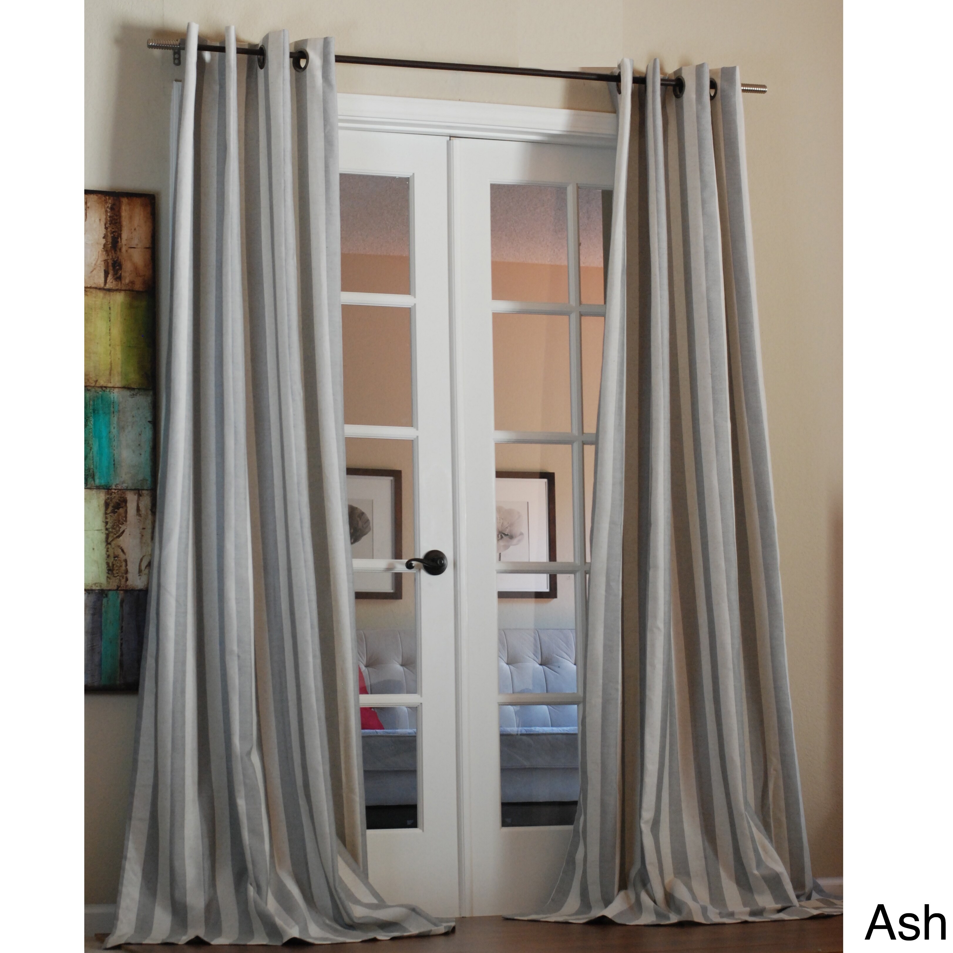 Shop Lambrequin Taylor Bold Stripe Linen Blend 96 Inch Curtain