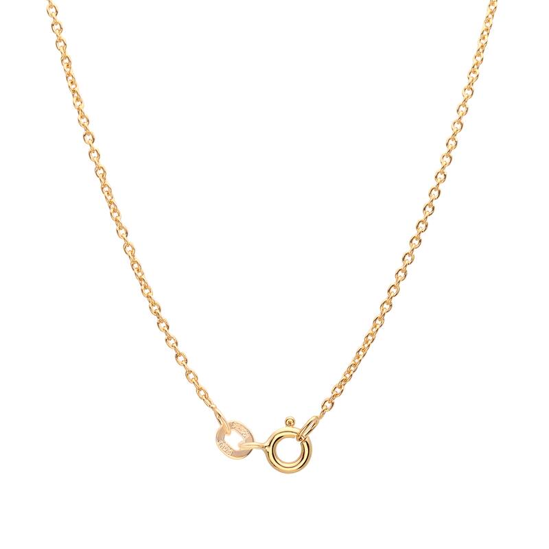 Gold Plated Silver CZ Script Initial Necklace by Roberto Martinez.