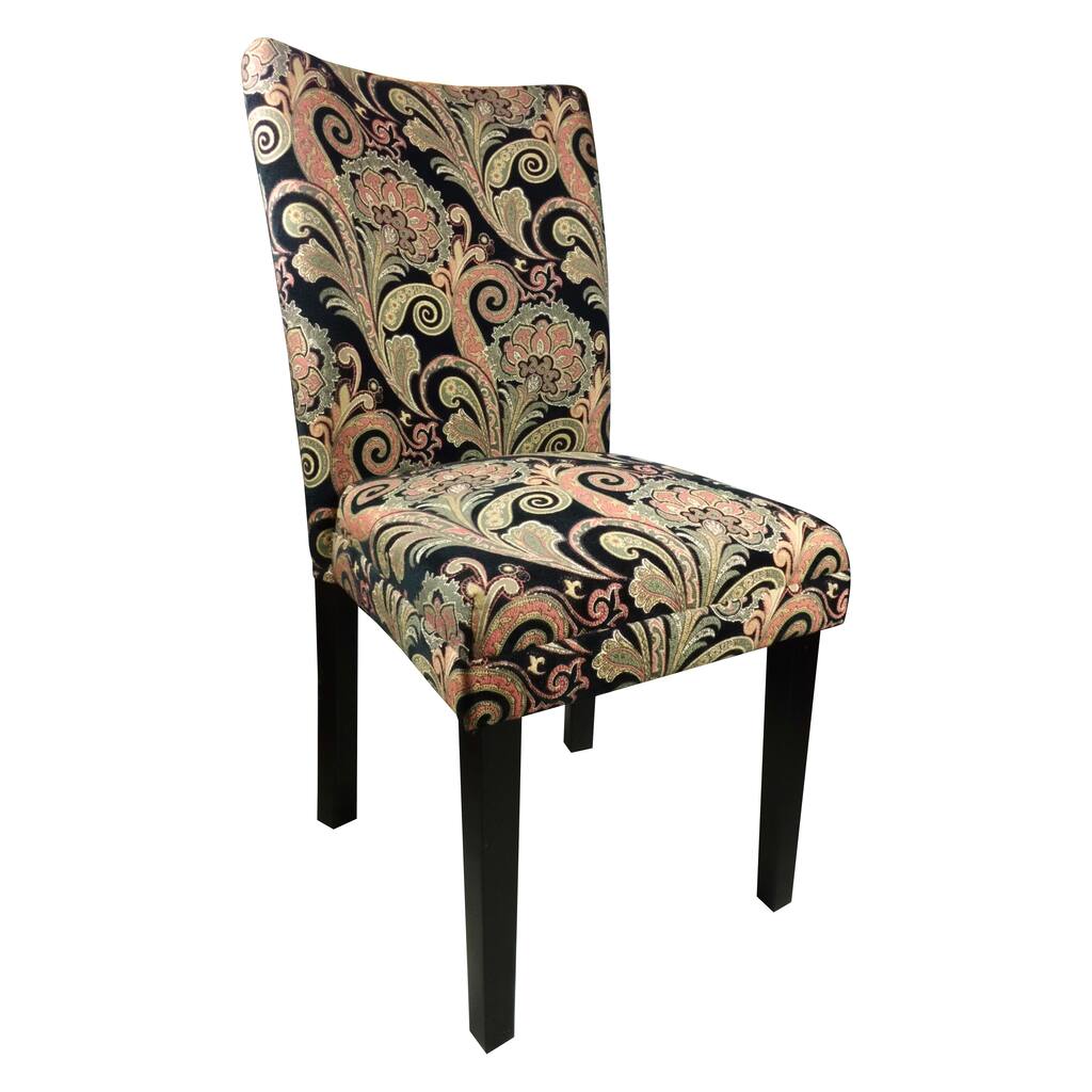 Floral Pattern Parson Chairs (Set of 2)