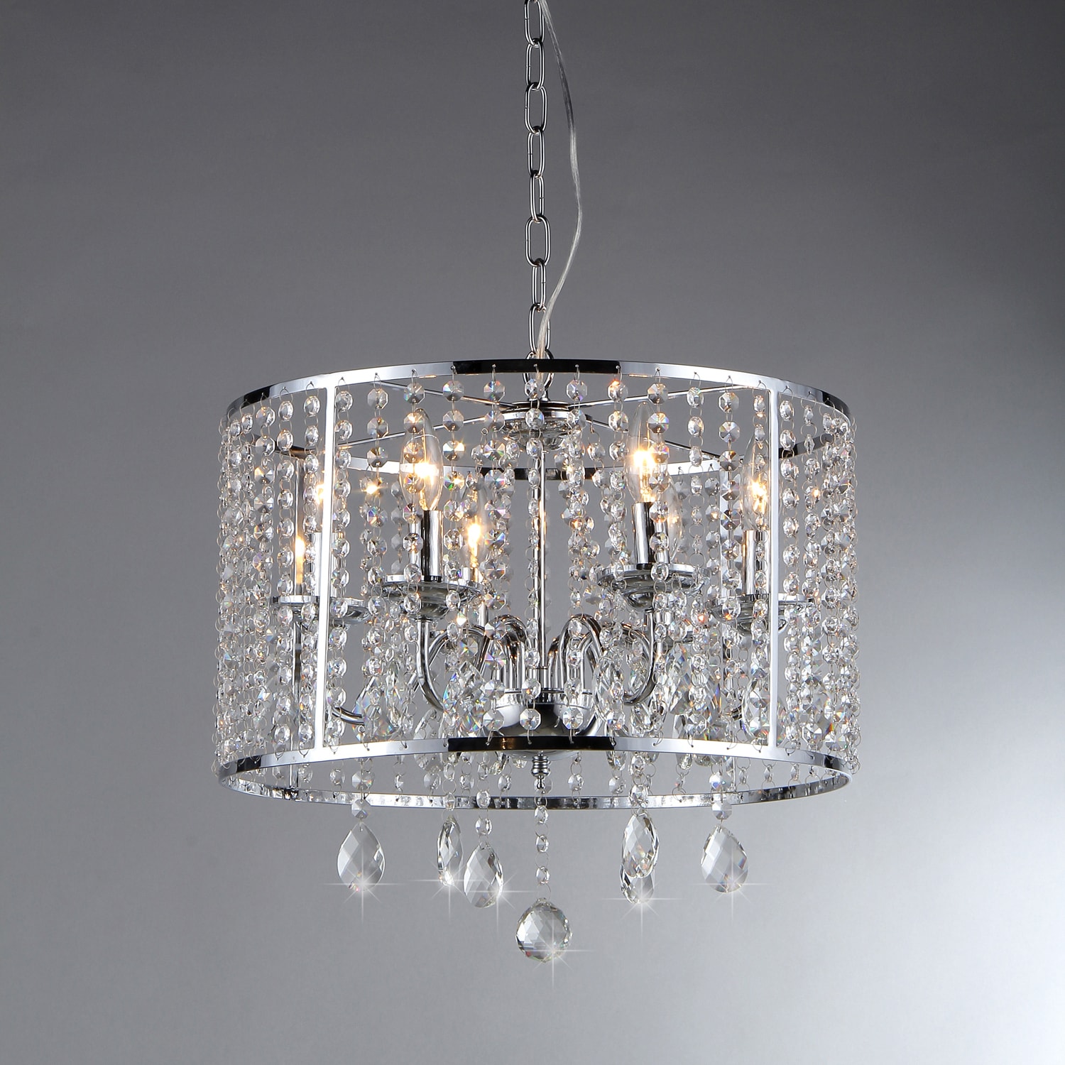 Warehouse of Tiffany Kirke Chrome Chandelier