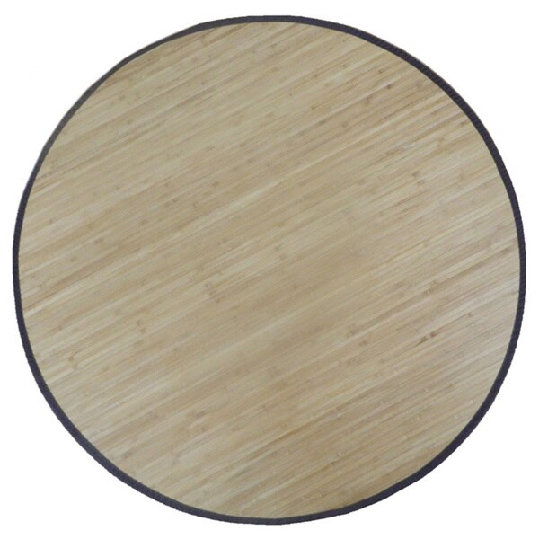 Shop Bamboo Solid Area Rug (6' Round) Free Shipping Today Overstock