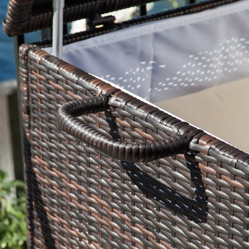 Outdoor Small Brown Wicker Cushion Box by Christopher Knight Home - 52.75" L x 26.00" W x 30.25" H